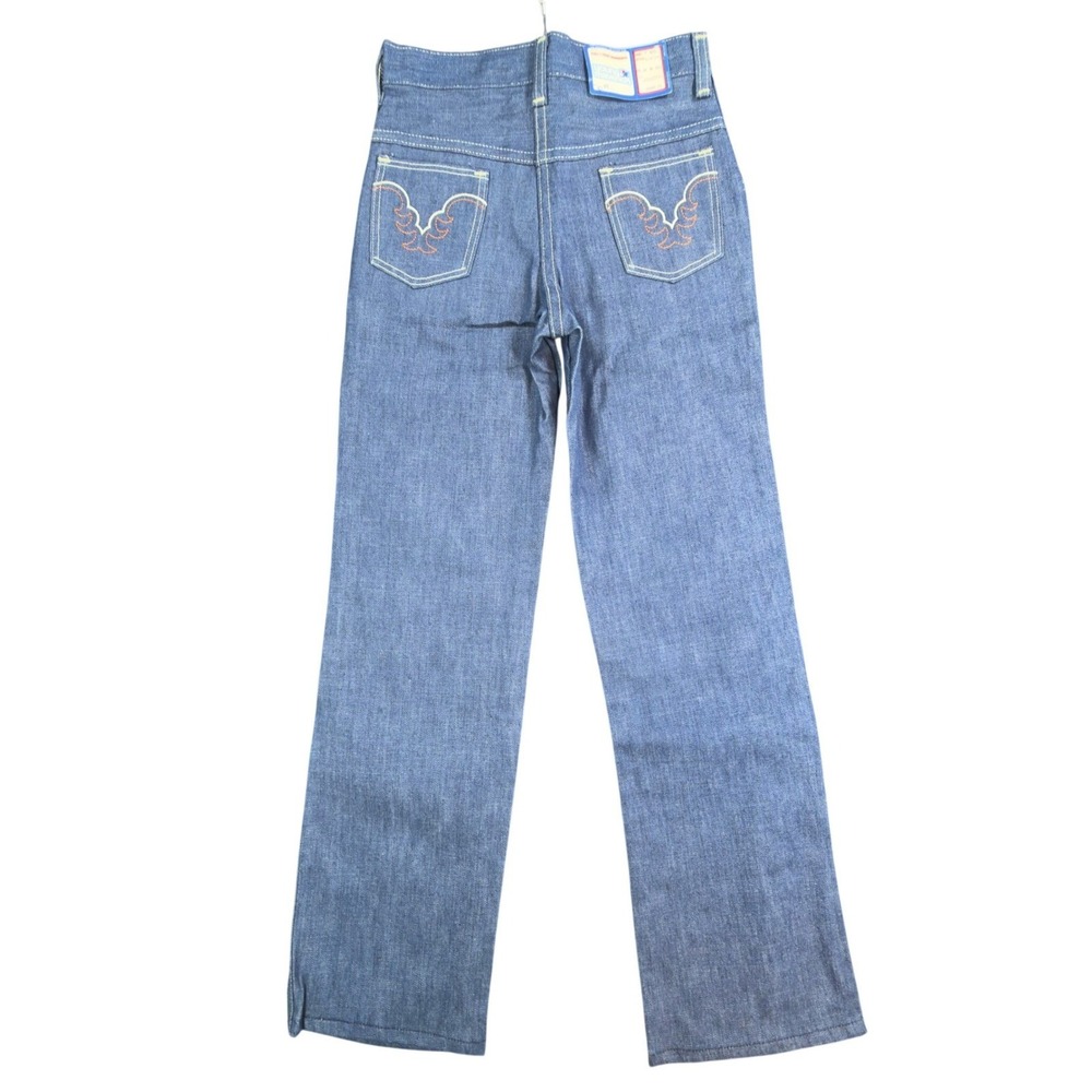 Maverick Vintage 70s Jeans Girls 7 Reg Blue High Waist USA NOS NWT 24x25.75